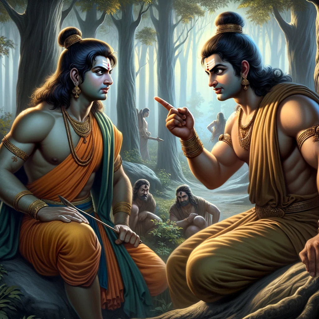 Rama Sends Lakshmana to Remind Sugriva